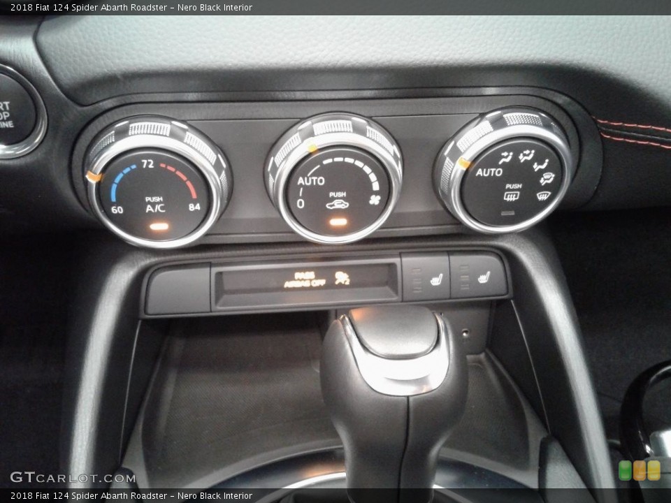 Nero Black Interior Controls for the 2018 Fiat 124 Spider Abarth Roadster #127533333