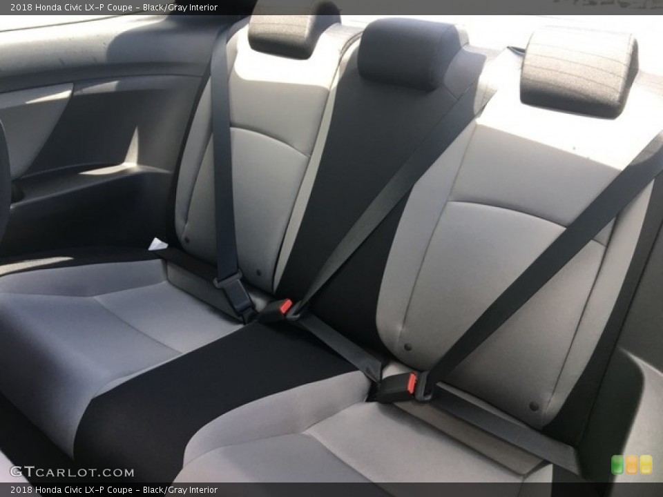 Black/Gray Interior Rear Seat for the 2018 Honda Civic LX-P Coupe #127550103