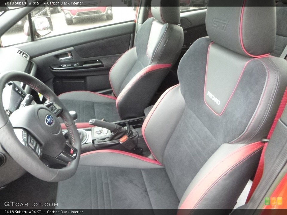 Carbon Black Interior Front Seat for the 2018 Subaru WRX STI #127554585