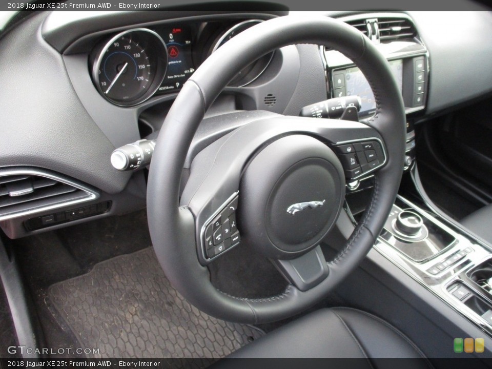 Ebony Interior Steering Wheel for the 2018 Jaguar XE 25t Premium AWD #127557093