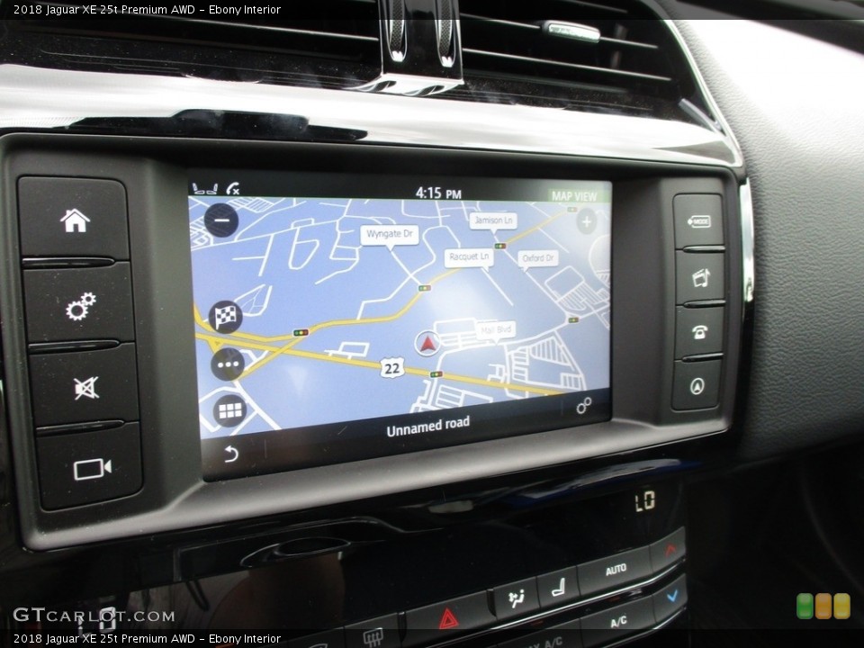 Ebony Interior Navigation for the 2018 Jaguar XE 25t Premium AWD #127557150