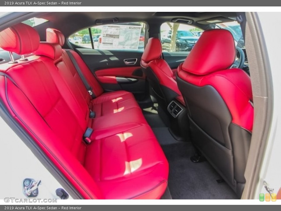 Red Interior Rear Seat for the 2019 Acura TLX A-Spec Sedan #127572642