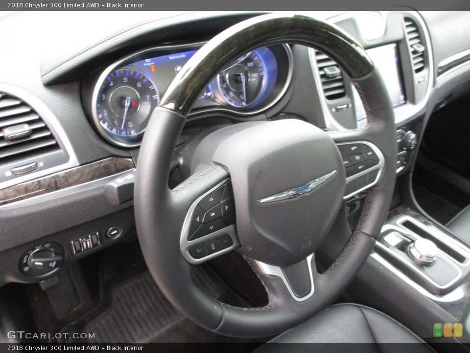 Black Interior Steering Wheel for the 2018 Chrysler 300 Limited AWD #127578112