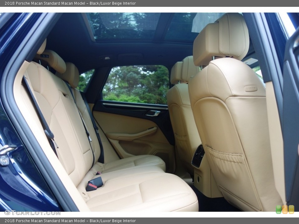 Black/Luxor Beige Interior Rear Seat for the 2018 Porsche Macan  #127608066