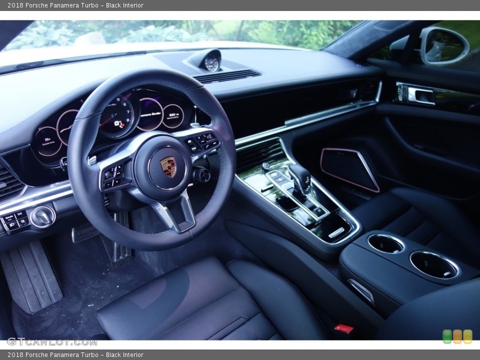 Black Interior Dashboard for the 2018 Porsche Panamera Turbo #127608303