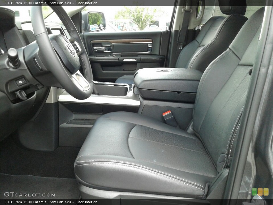 Black Interior Front Seat for the 2018 Ram 1500 Laramie Crew Cab 4x4 #127611042