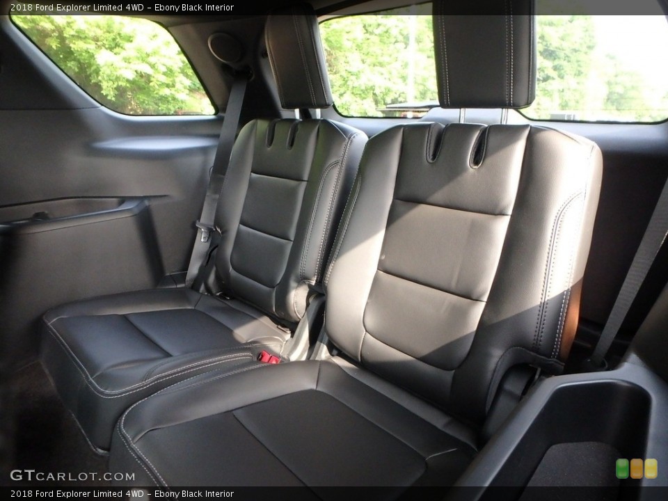 Ebony Black Interior Rear Seat for the 2018 Ford Explorer Limited 4WD #127631974