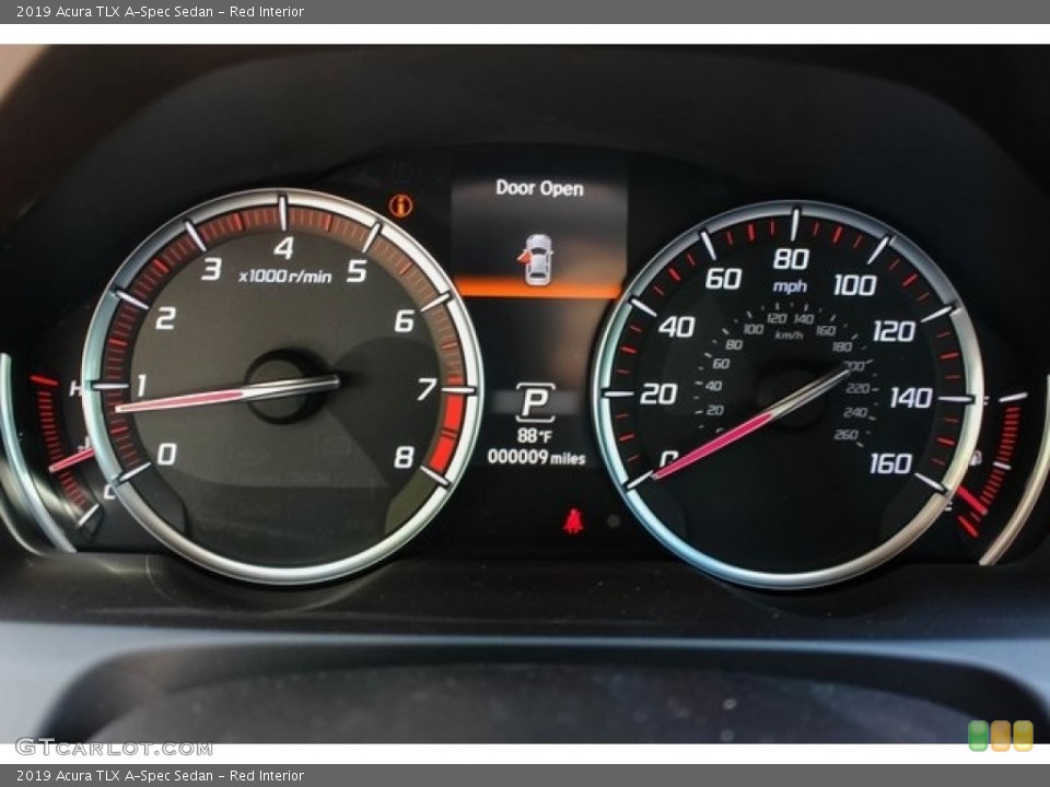 Red Interior Gauges for the 2019 Acura TLX A-Spec Sedan #127631995