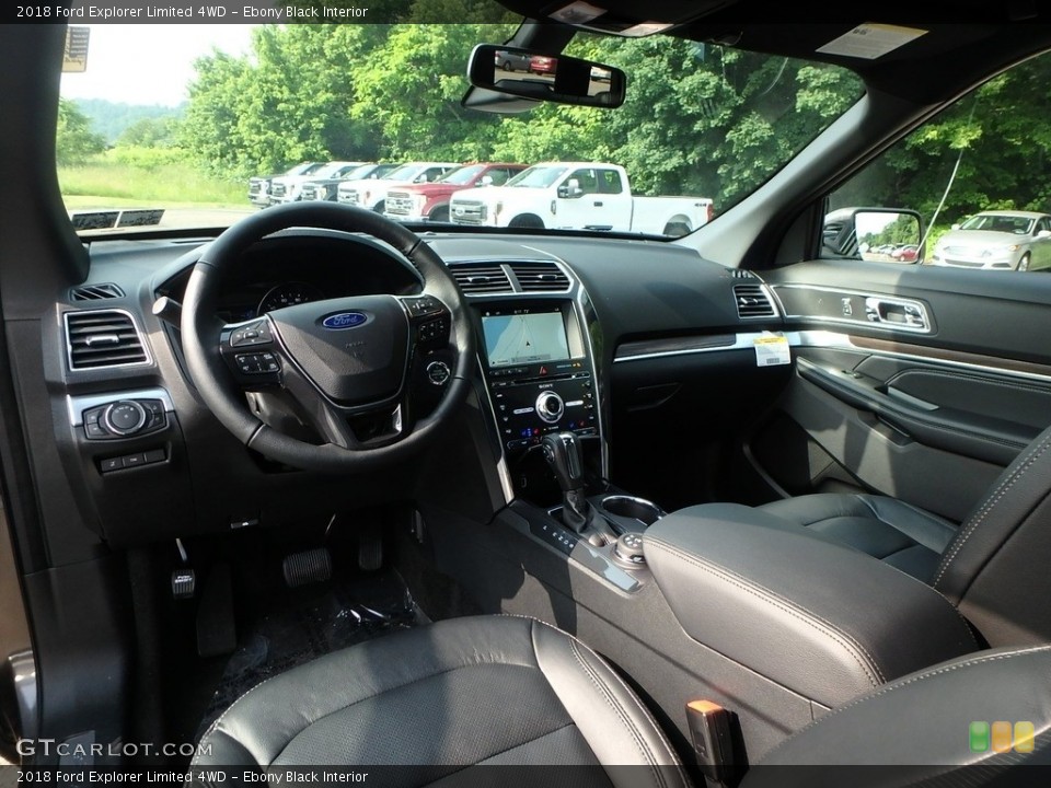 Ebony Black Interior Photo for the 2018 Ford Explorer Limited 4WD #127632010