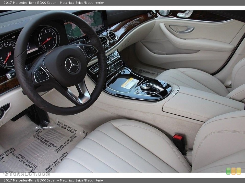 Macchiato Beige/Black Interior Photo for the 2017 Mercedes-Benz E 300 Sedan #127643216