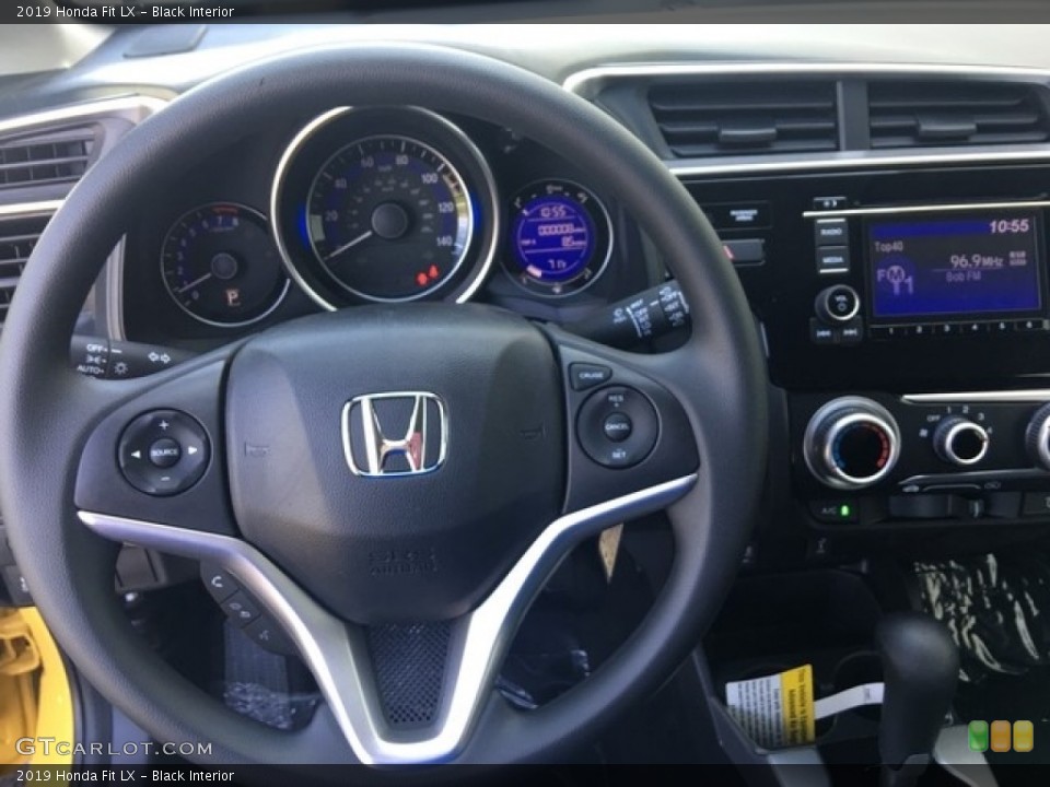 Black Interior Steering Wheel for the 2019 Honda Fit LX #127676049