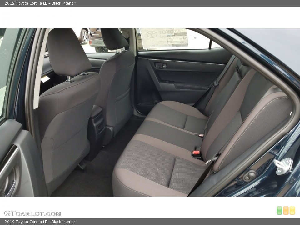 Black Interior Rear Seat for the 2019 Toyota Corolla LE #127678413
