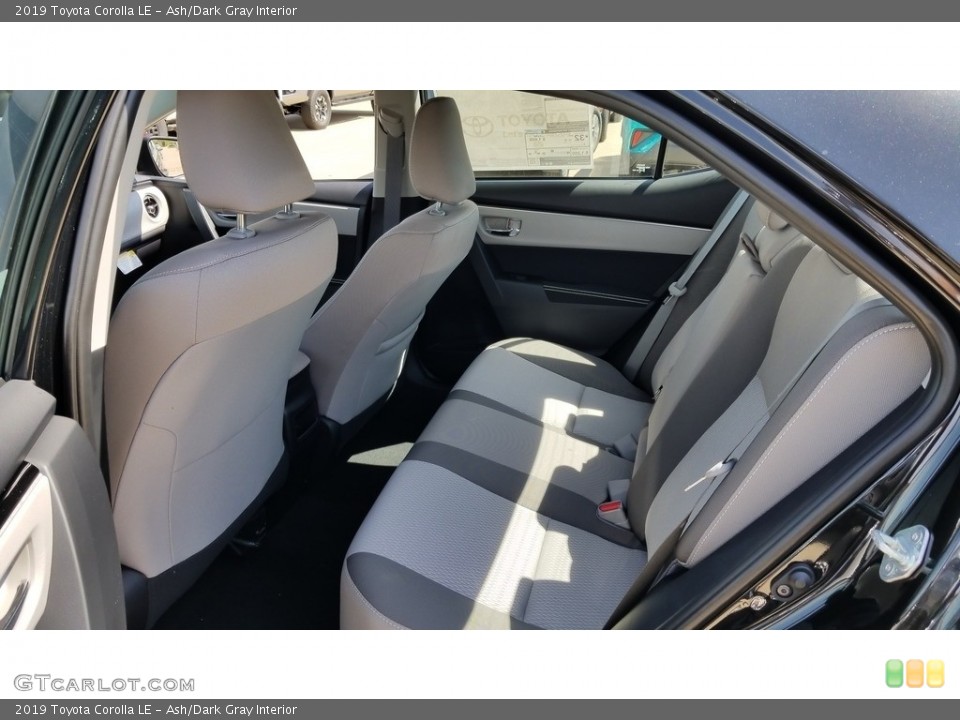 Ash/Dark Gray Interior Rear Seat for the 2019 Toyota Corolla LE #127678536