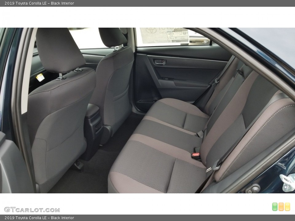 Black Interior Rear Seat for the 2019 Toyota Corolla LE #127678791