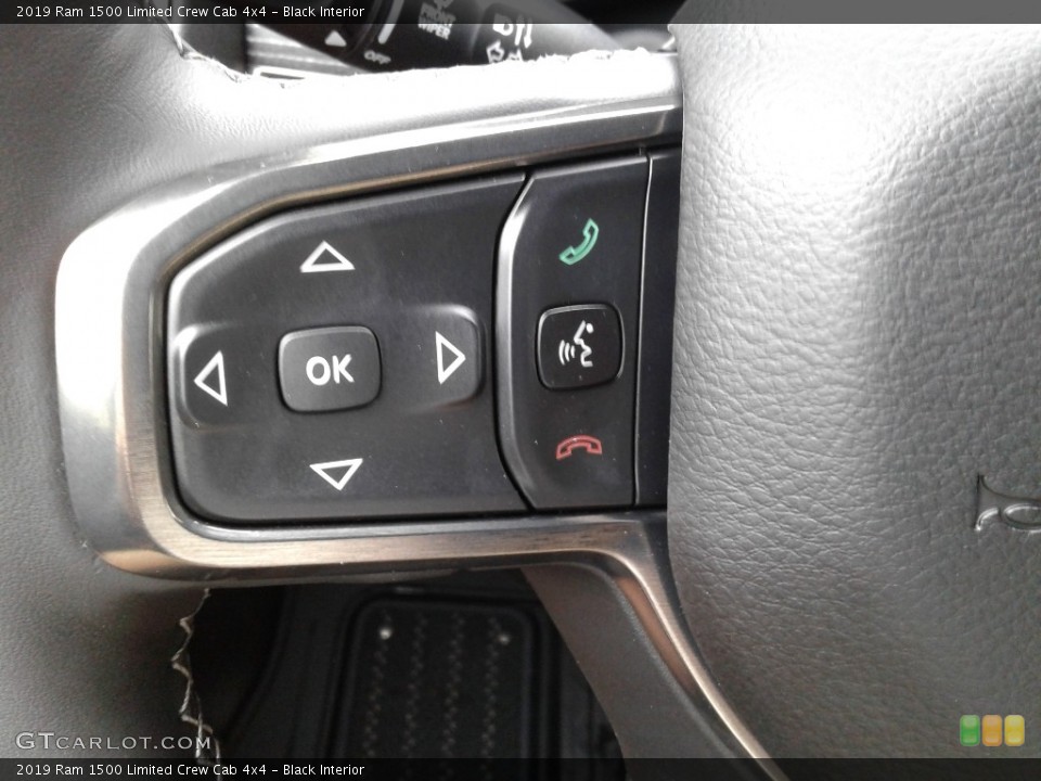 Black Interior Controls for the 2019 Ram 1500 Limited Crew Cab 4x4 #127683060
