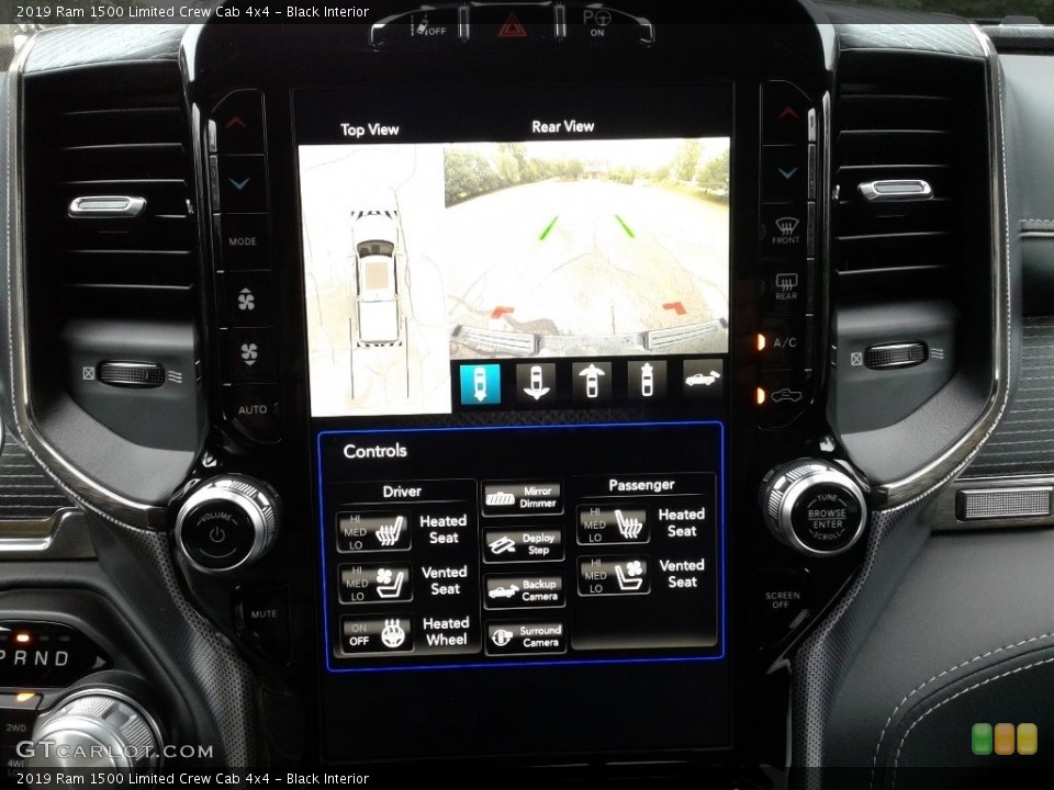Black Interior Controls for the 2019 Ram 1500 Limited Crew Cab 4x4 #127683168