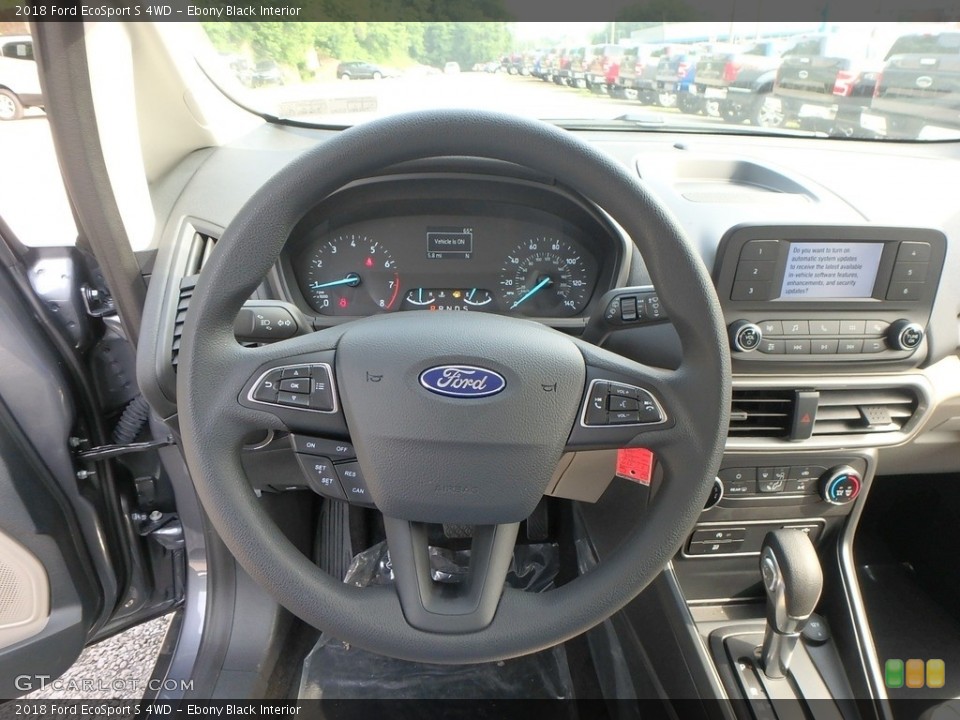 Ebony Black Interior Steering Wheel for the 2018 Ford EcoSport S 4WD #127683519