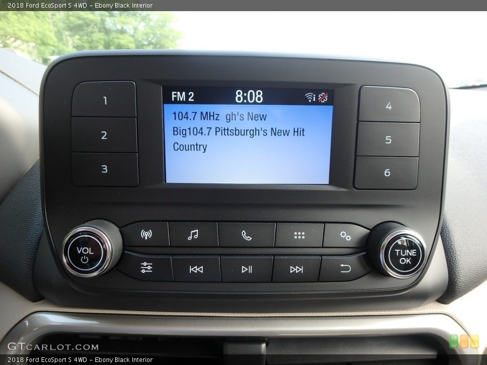 Ebony Black Interior Controls for the 2018 Ford EcoSport S 4WD #127683579