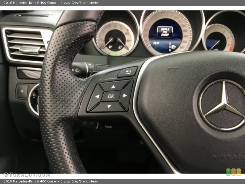 Crystal Grey/Black Interior Steering Wheel for the 2016 Mercedes-Benz E 400 Coupe #127691652