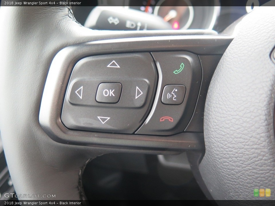 Black Interior Controls for the 2018 Jeep Wrangler Sport 4x4 #127701581