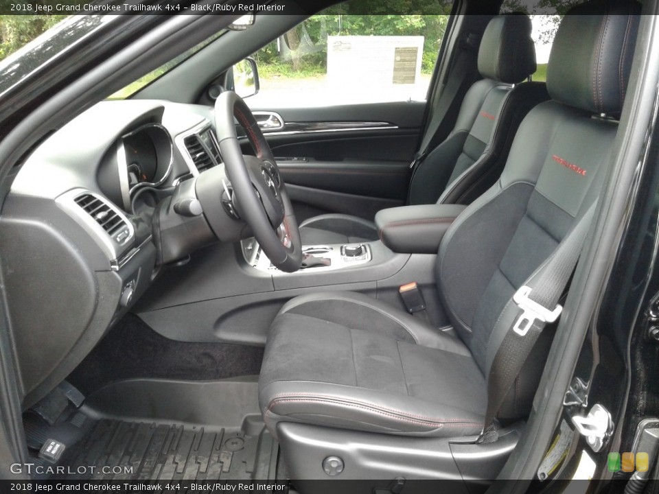 Black/Ruby Red Interior Photo for the 2018 Jeep Grand Cherokee Trailhawk 4x4 #127709196