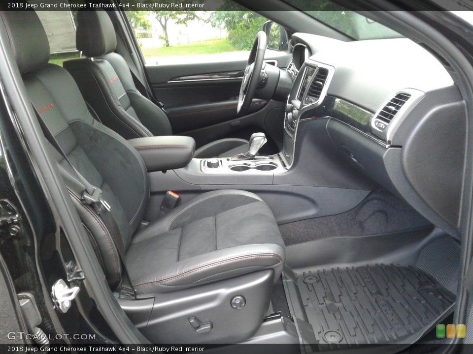 Black/Ruby Red Interior Front Seat for the 2018 Jeep Grand Cherokee Trailhawk 4x4 #127709286