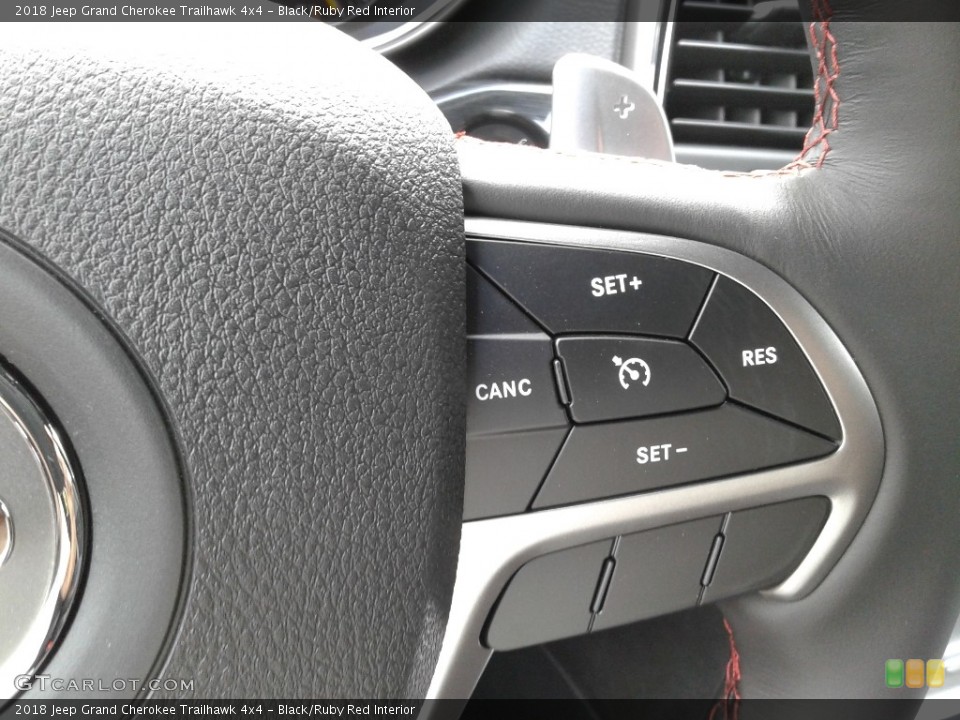Black/Ruby Red Interior Controls for the 2018 Jeep Grand Cherokee Trailhawk 4x4 #127709319