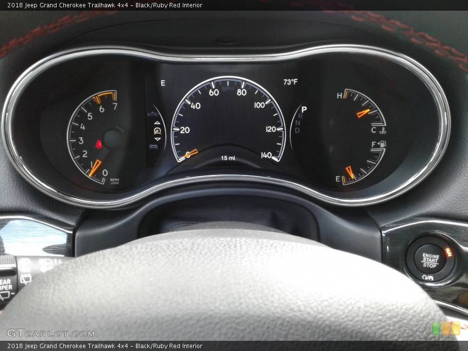 Black/Ruby Red Interior Gauges for the 2018 Jeep Grand Cherokee Trailhawk 4x4 #127709325