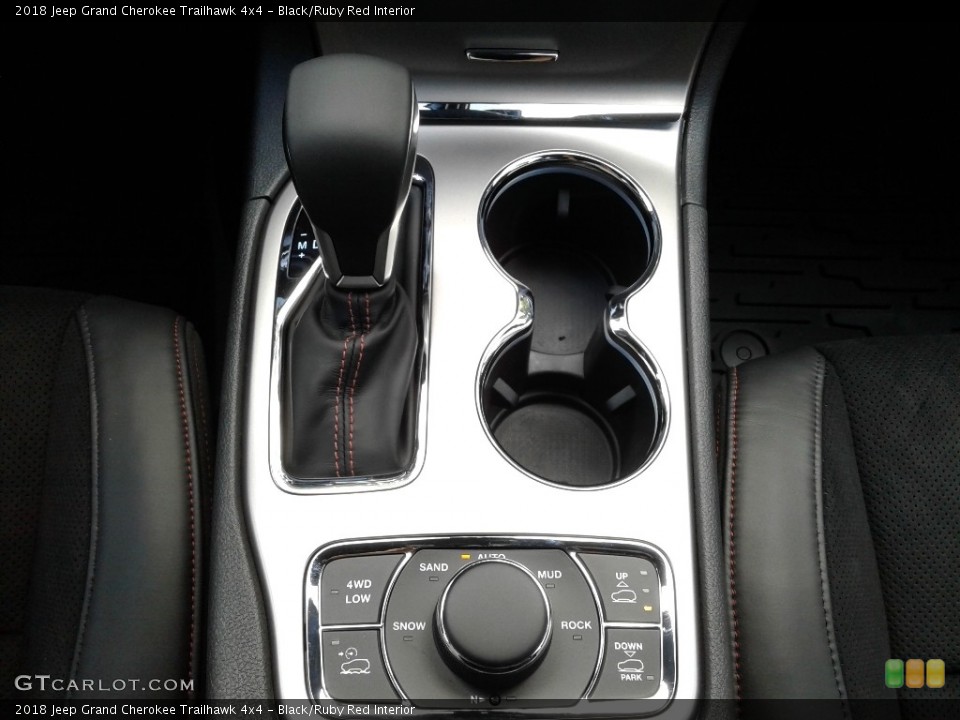 Black/Ruby Red Interior Transmission for the 2018 Jeep Grand Cherokee Trailhawk 4x4 #127709406