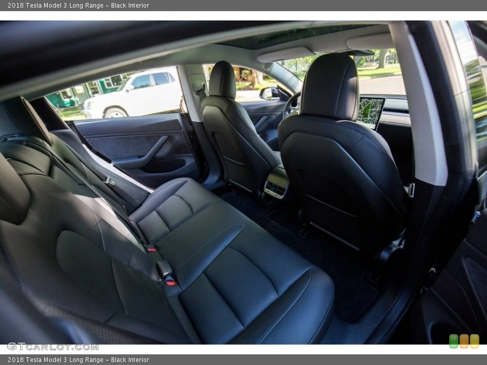 Black Interior Rear Seat for the 2018 Tesla Model 3 Long Range #127725736