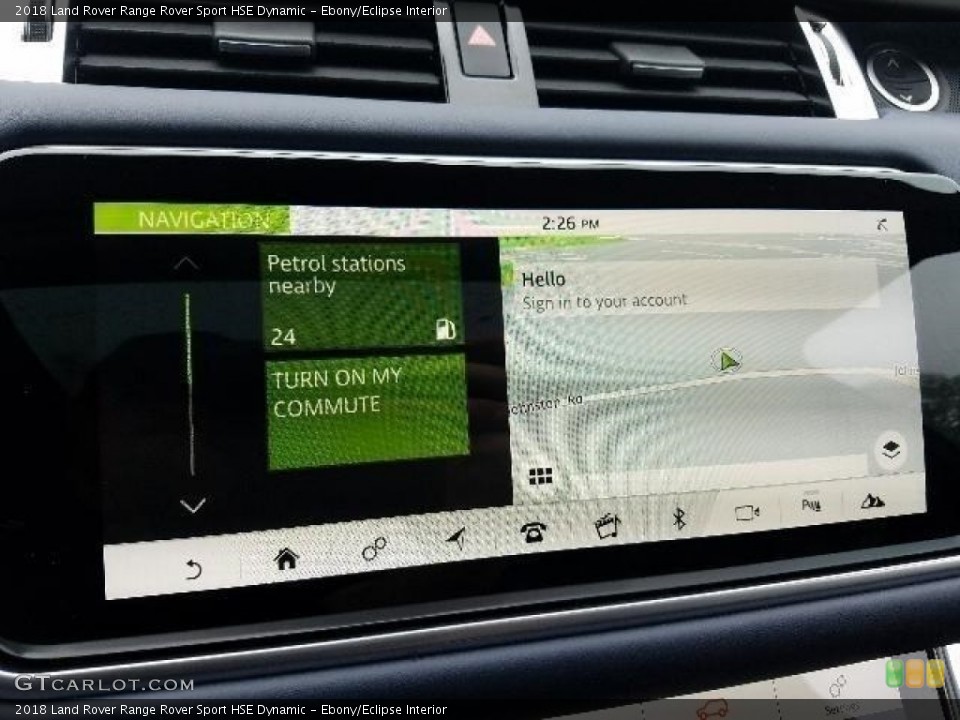 Ebony/Eclipse Interior Controls for the 2018 Land Rover Range Rover Sport HSE Dynamic #127726321