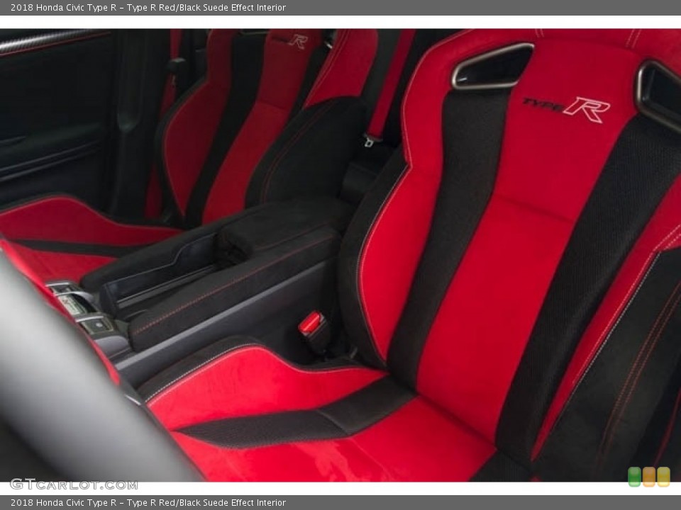 Type R Red/Black Suede Effect Interior Front Seat for the 2018 Honda Civic Type R #127732003