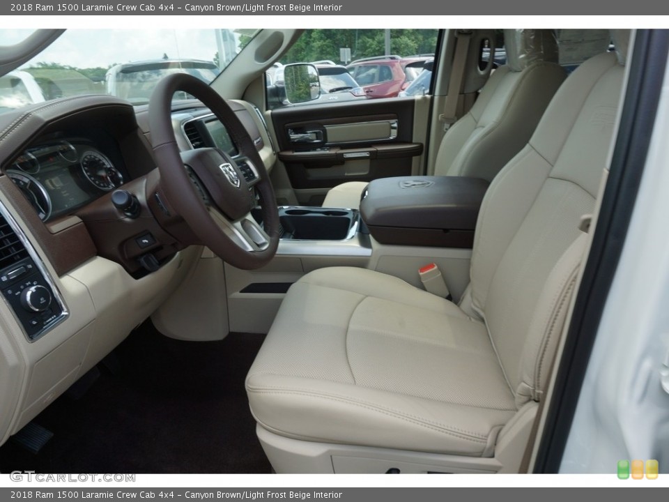 Canyon Brown/Light Frost Beige Interior Front Seat for the 2018 Ram 1500 Laramie Crew Cab 4x4 #127746038