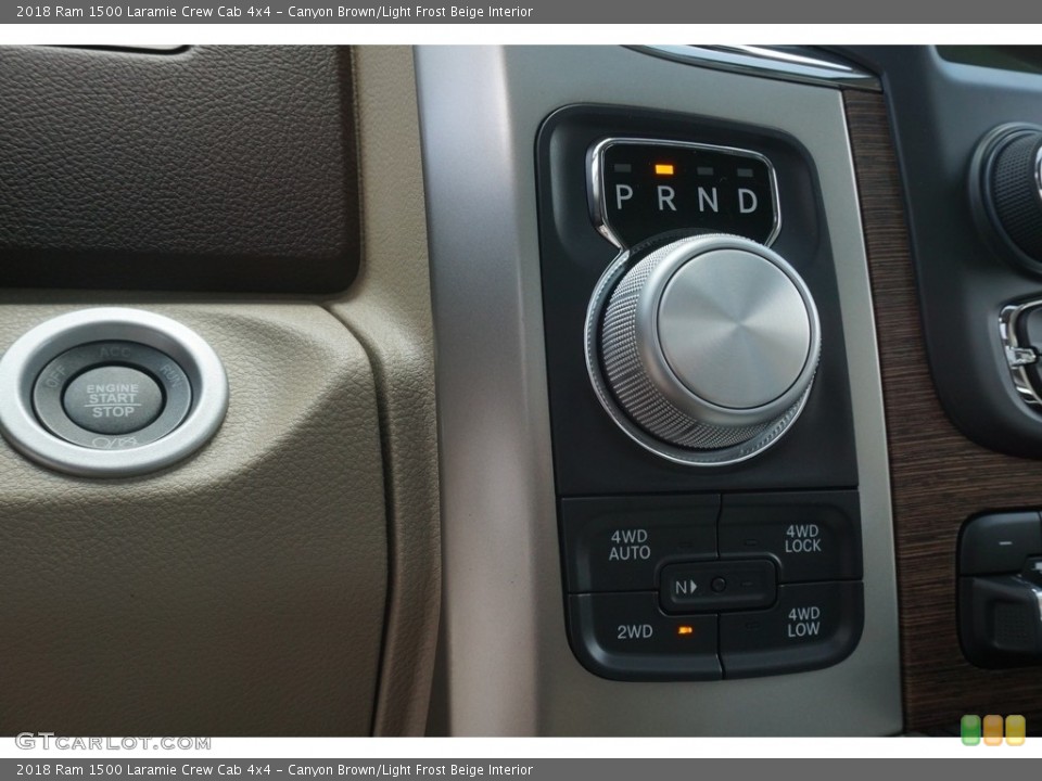 Canyon Brown/Light Frost Beige Interior Controls for the 2018 Ram 1500 Laramie Crew Cab 4x4 #127746143