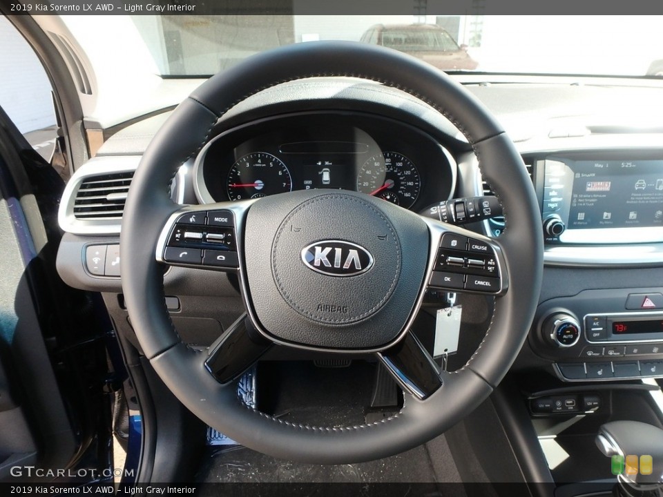 Light Gray Interior Steering Wheel for the 2019 Kia Sorento LX AWD #127750727