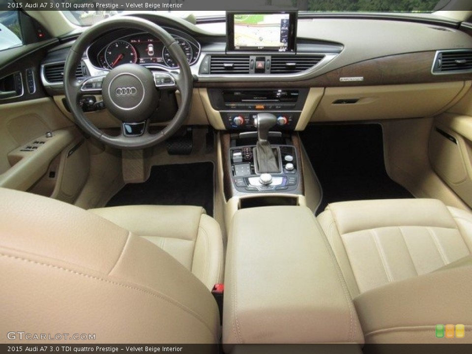 Velvet Beige Interior Dashboard for the 2015 Audi A7 3.0 TDI quattro Prestige #127770078