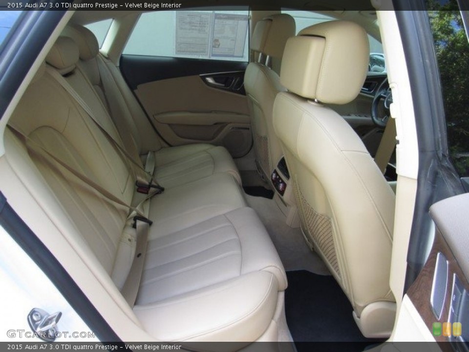 Velvet Beige Interior Rear Seat for the 2015 Audi A7 3.0 TDI quattro Prestige #127770342