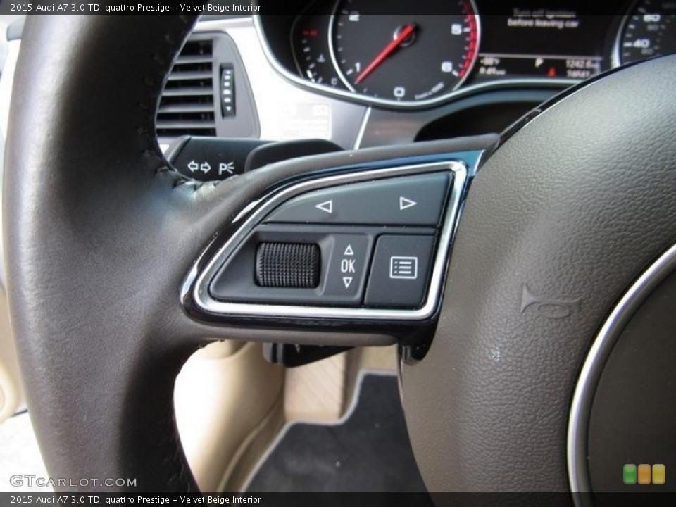 Velvet Beige Interior Steering Wheel for the 2015 Audi A7 3.0 TDI quattro Prestige #127770501
