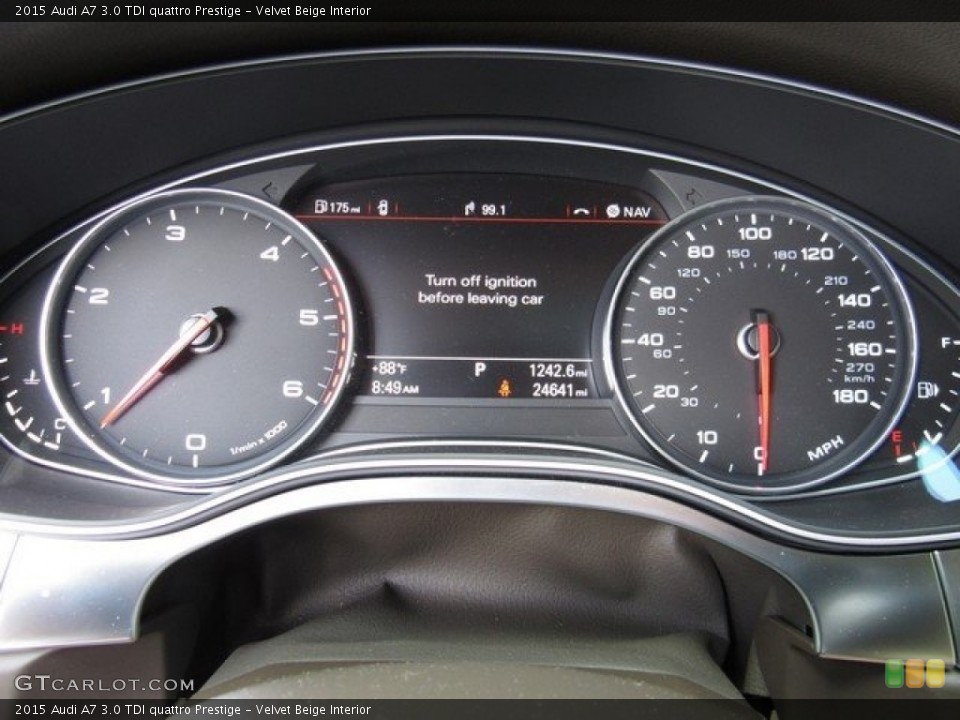 Velvet Beige Interior Gauges for the 2015 Audi A7 3.0 TDI quattro Prestige #127770531