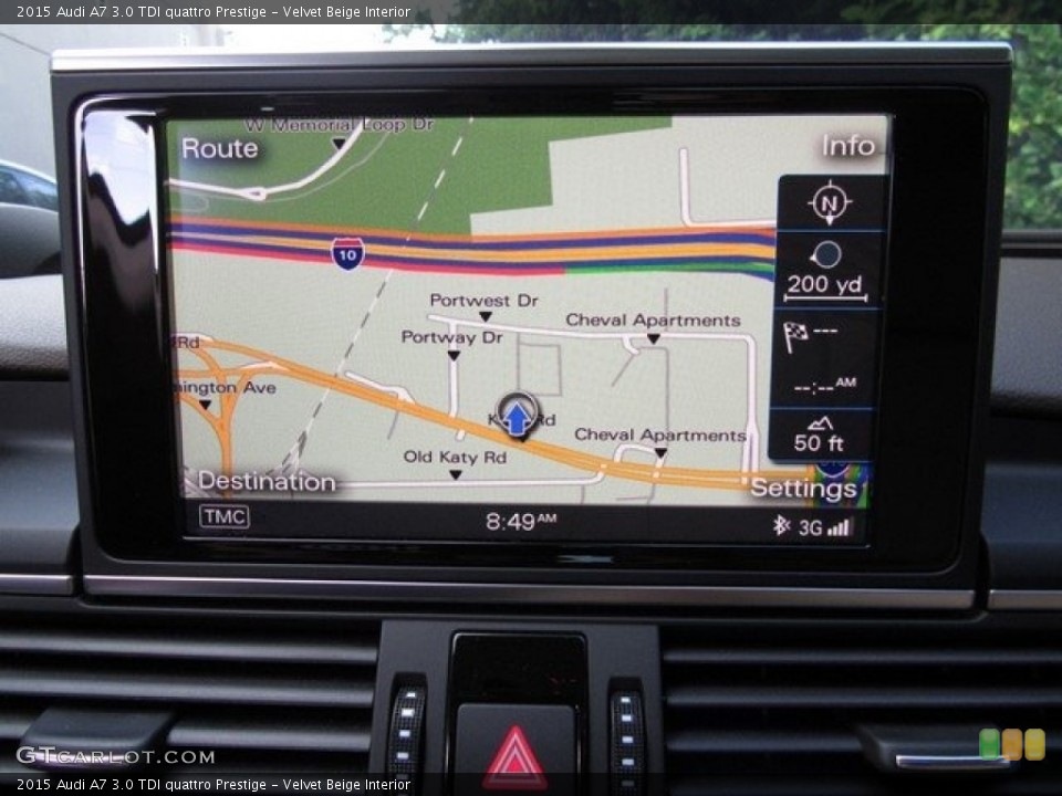 Velvet Beige Interior Navigation for the 2015 Audi A7 3.0 TDI quattro Prestige #127770549