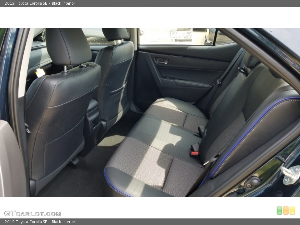 Black Interior Rear Seat for the 2019 Toyota Corolla SE #127778800