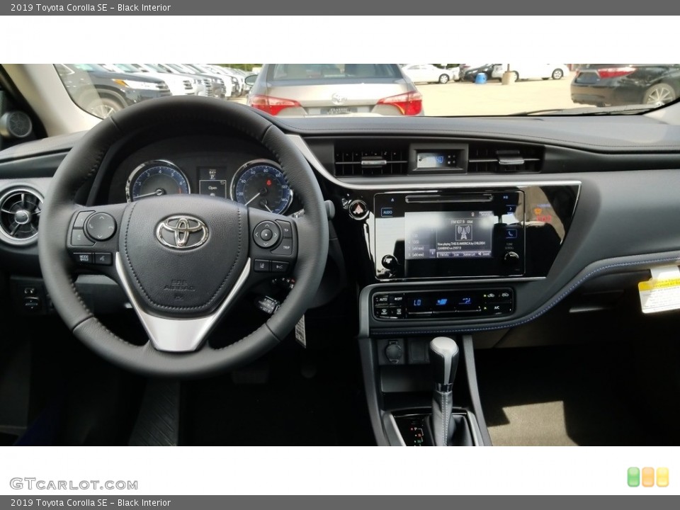 Black Interior Dashboard for the 2019 Toyota Corolla SE #127778817