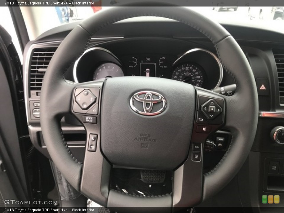 Black Interior Steering Wheel for the 2018 Toyota Sequoia TRD Sport 4x4 #127795865