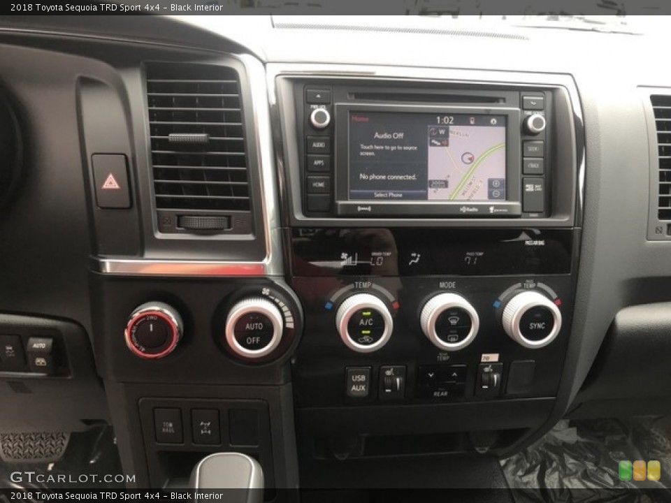 Black Interior Controls for the 2018 Toyota Sequoia TRD Sport 4x4 #127795877