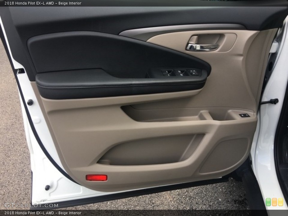 Beige Interior Door Panel for the 2018 Honda Pilot EX-L AWD #127804115
