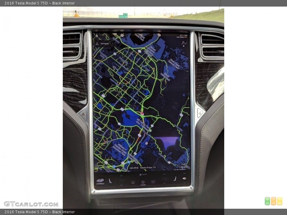 Black Interior Navigation for the 2016 Tesla Model S 75D #127812089