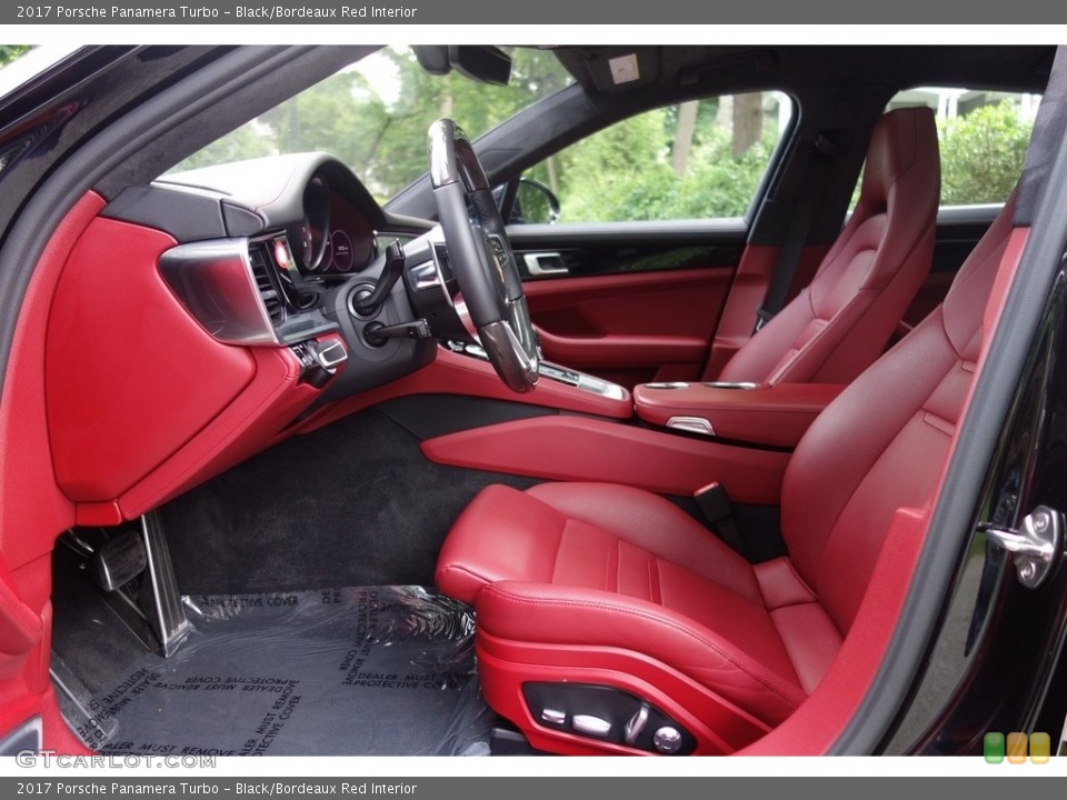 Black/Bordeaux Red 2017 Porsche Panamera Interiors