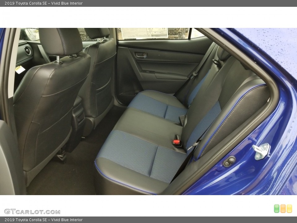 Vivid Blue Interior Rear Seat for the 2019 Toyota Corolla SE #127825813