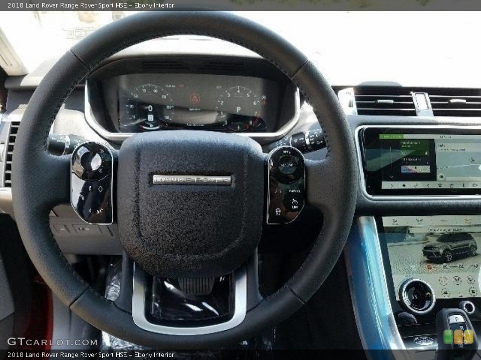 Ebony Interior Steering Wheel for the 2018 Land Rover Range Rover Sport HSE #127837157