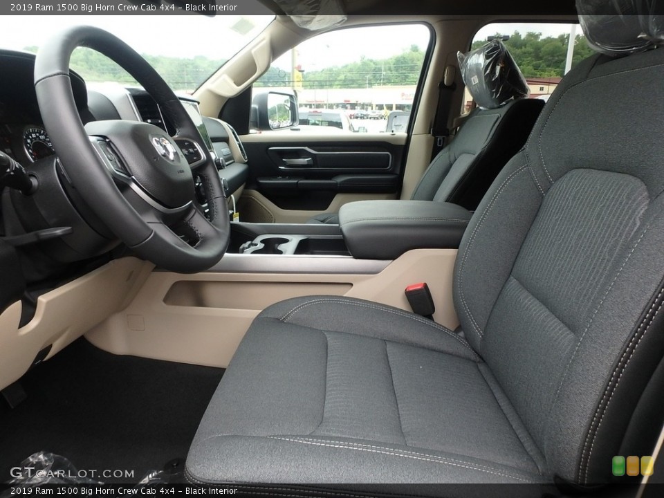 Black Interior Front Seat for the 2019 Ram 1500 Big Horn Crew Cab 4x4 #127842530
